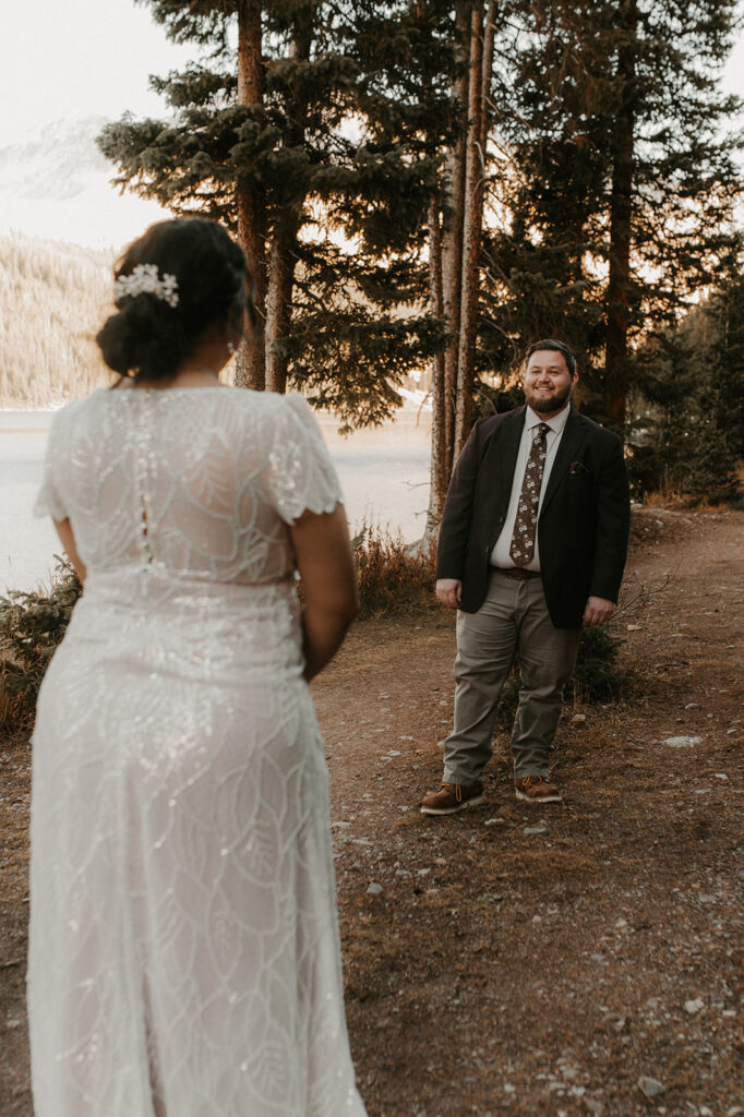bride and groom at their adventurous elopement