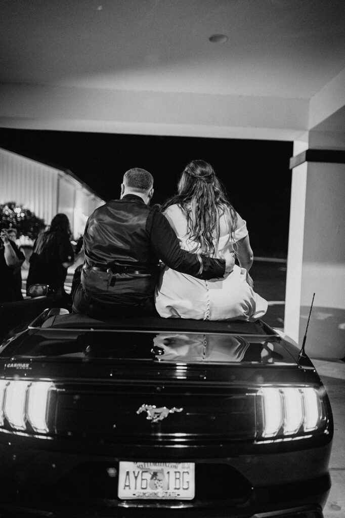 couple leaving their wedding