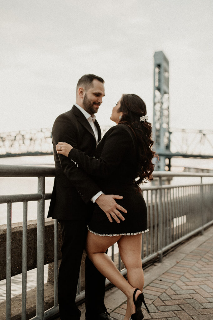 couple at their amazing engagement photoshoot 