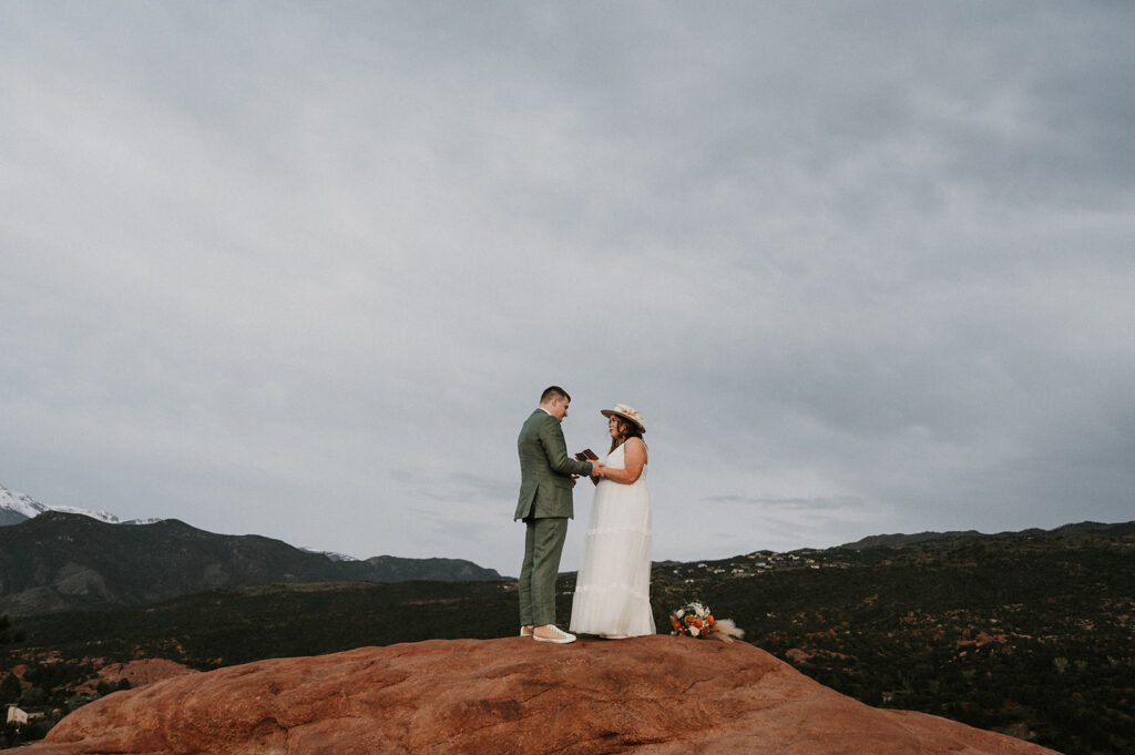 happy couple at their stunning elopement