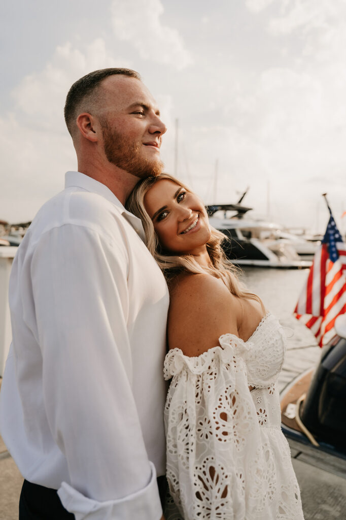 happy newly engaged couple at their photoshoot 