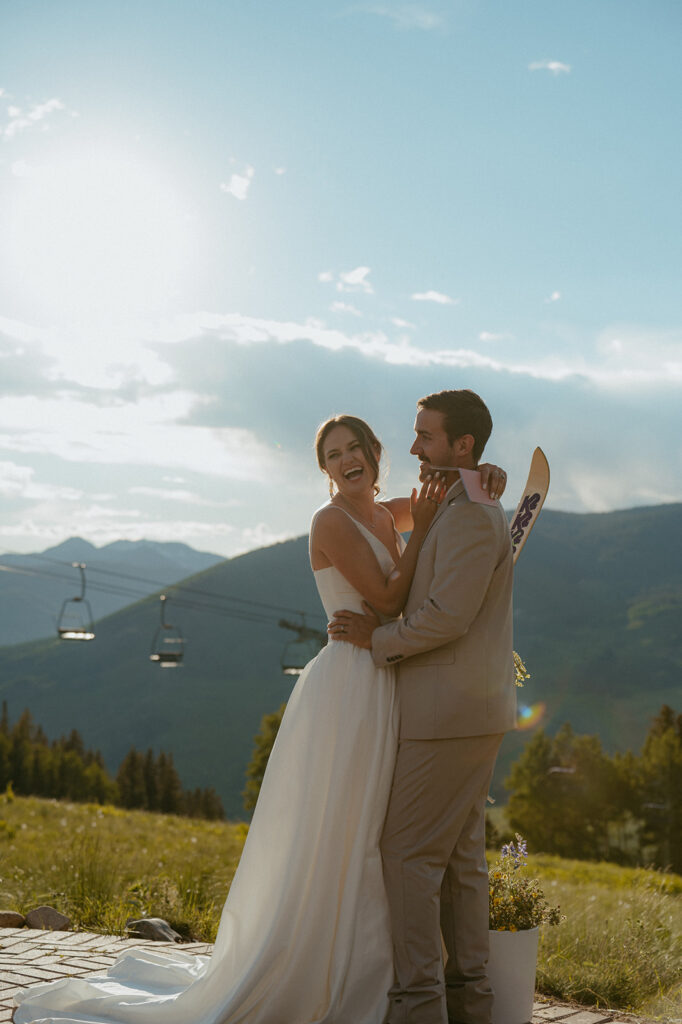 golden hour elopement ceremony