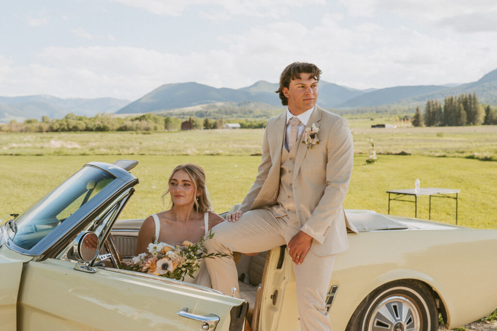 cute picture of the bride and groom before their ceremony