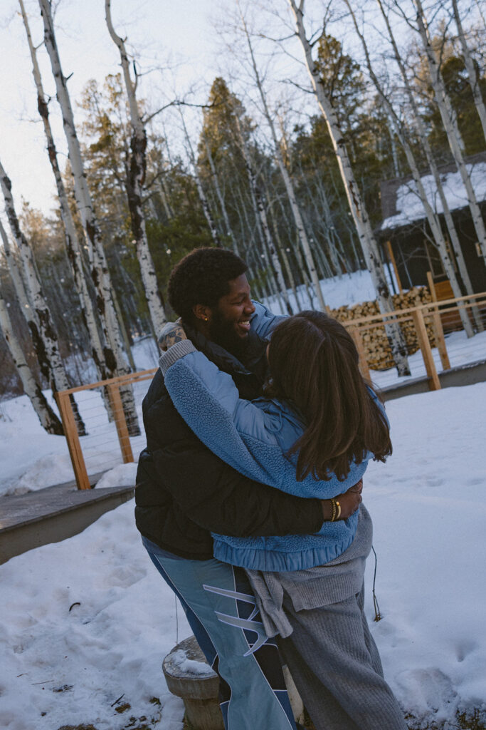 couple dancing during their couple photoshoot 