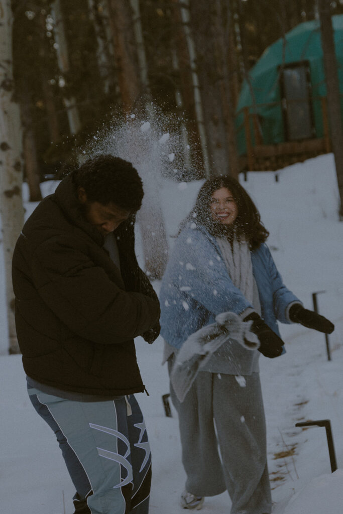 Karina & Marcus Cozy Couple Session in Evergreen, CO