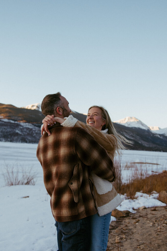 happy couple at their colorado session