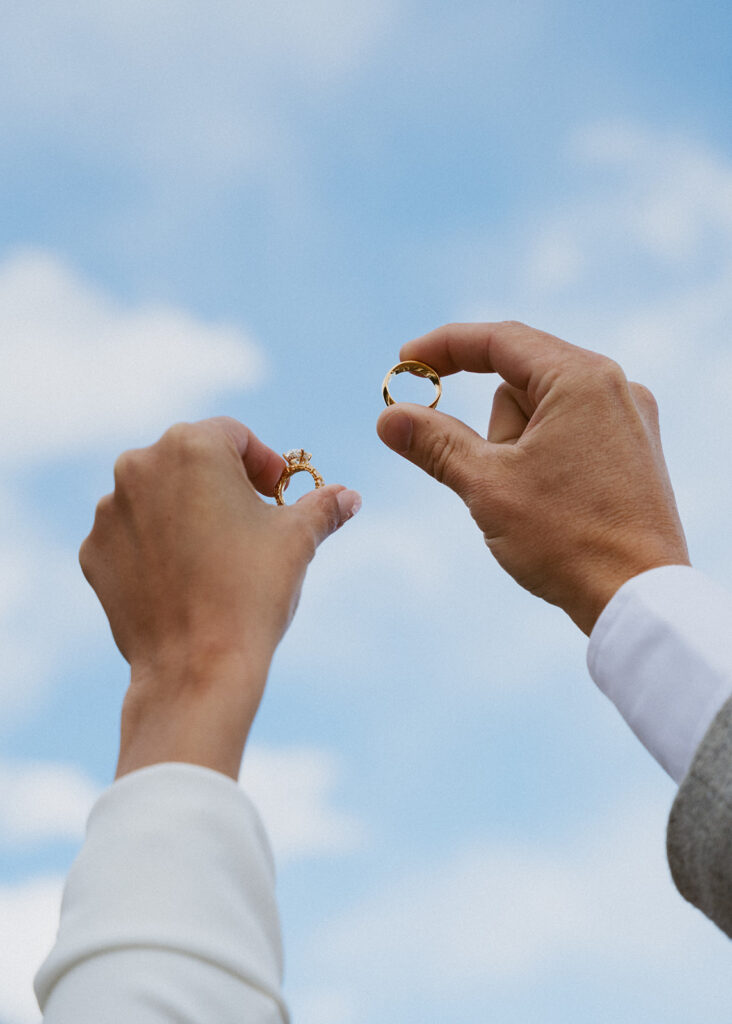 cute closeup of the wedding rings