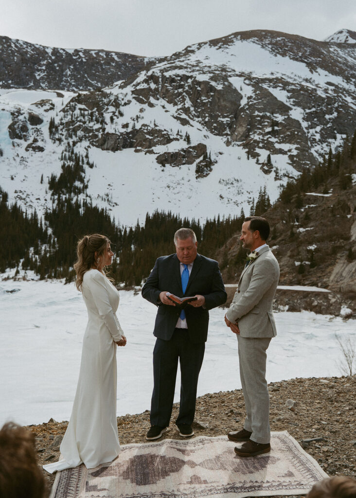 bride and groom at their ceremony