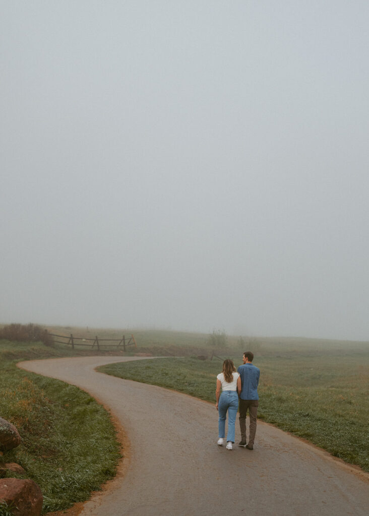 happy couple at their colorado photoshoot