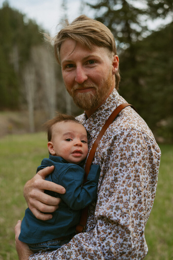 cute picture of the dad and his newborn son