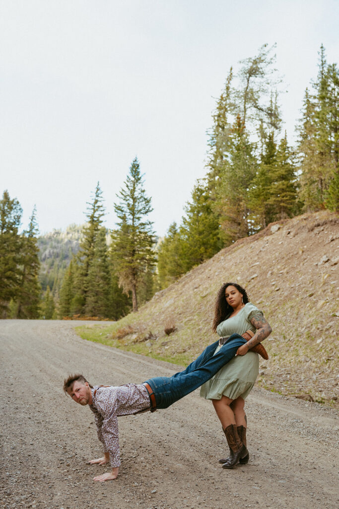 fun picture of the coupe at their colorado session