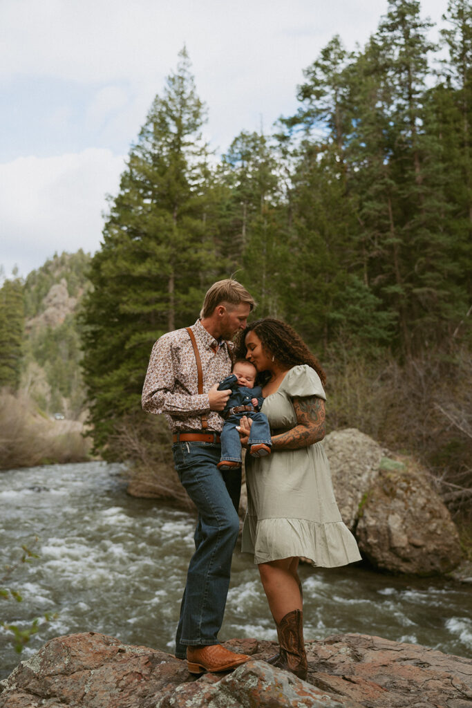 golden hour family session in colorado