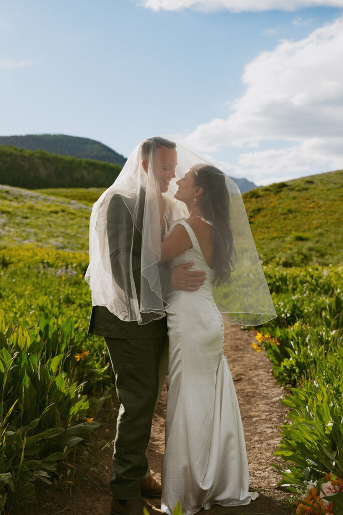 beautiful couple at their dream elopement location