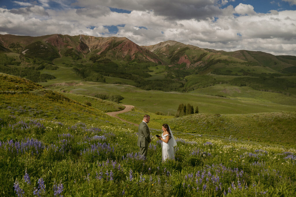 cute couple at their dream elopement in colorado
