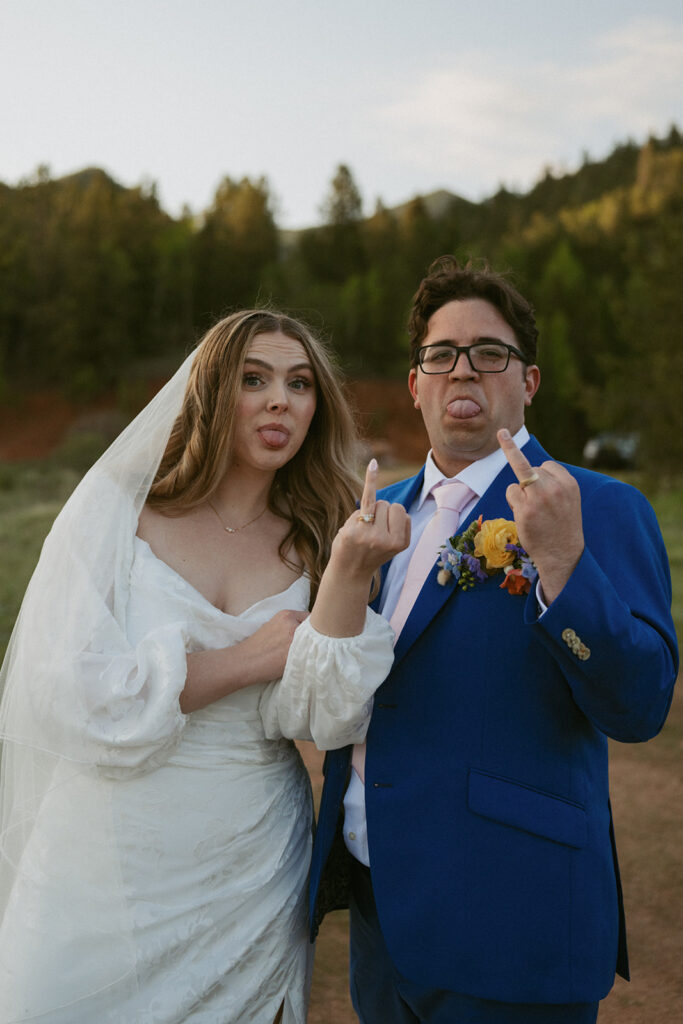 fun picture of the newlyweds