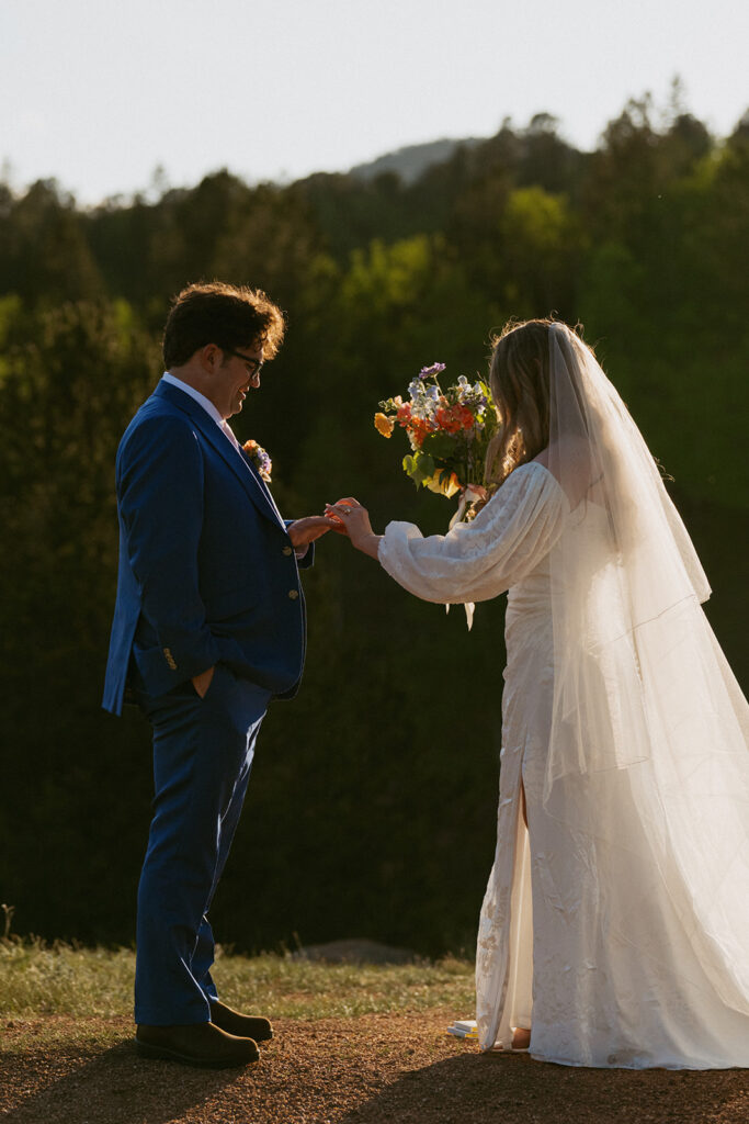 happy couple at their dream elopement