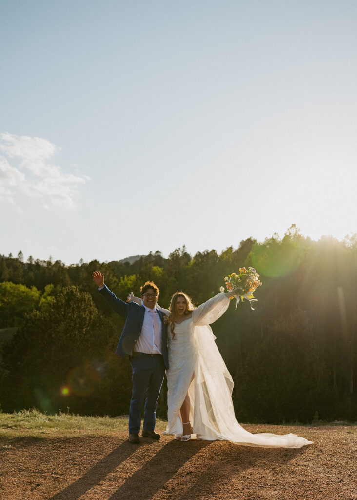 golden hour elopement ceremony