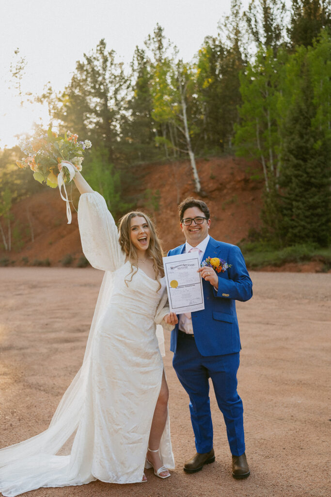 couple at their dream elopement