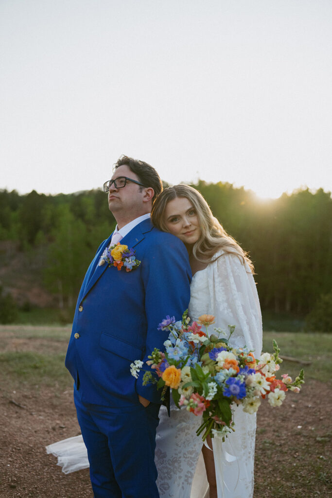 stunning portrait of the newlyweds