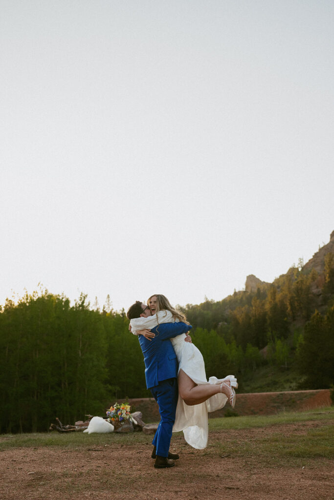 happy couple at their dream elopement