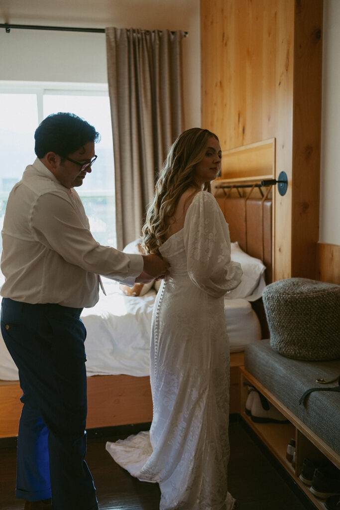 bride and groom at their dream colorado elopement