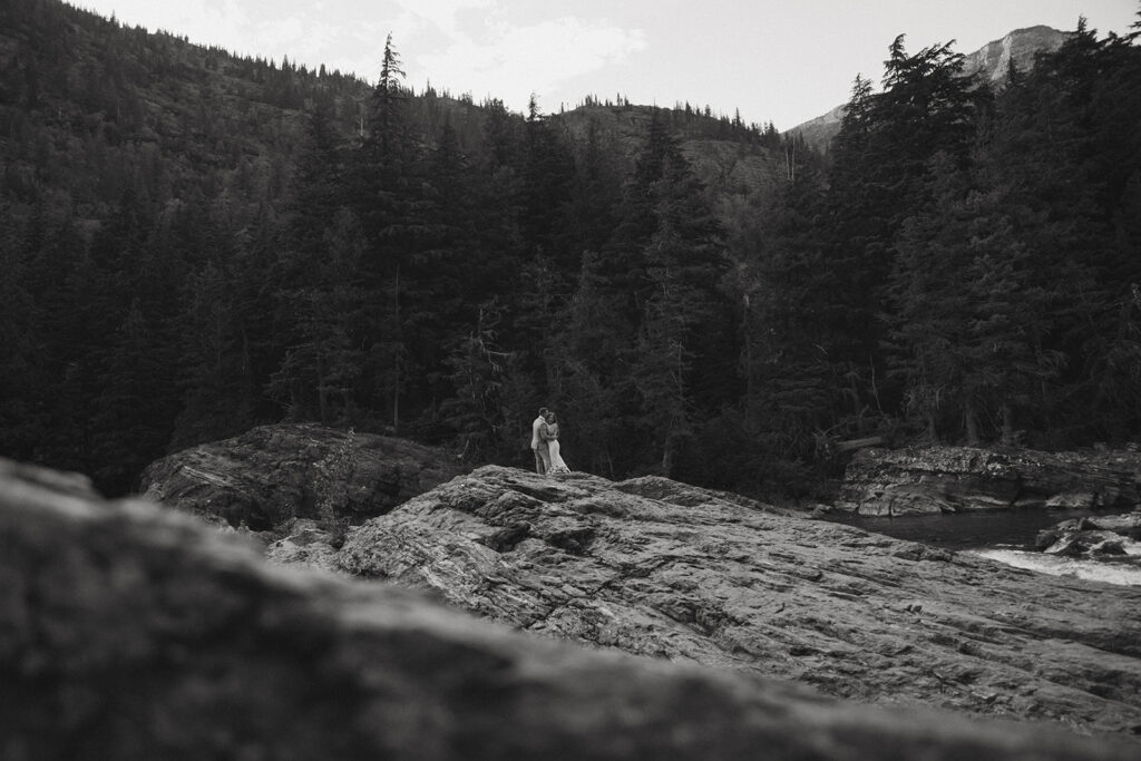 Cute picture of the bride groom at their dream elopement