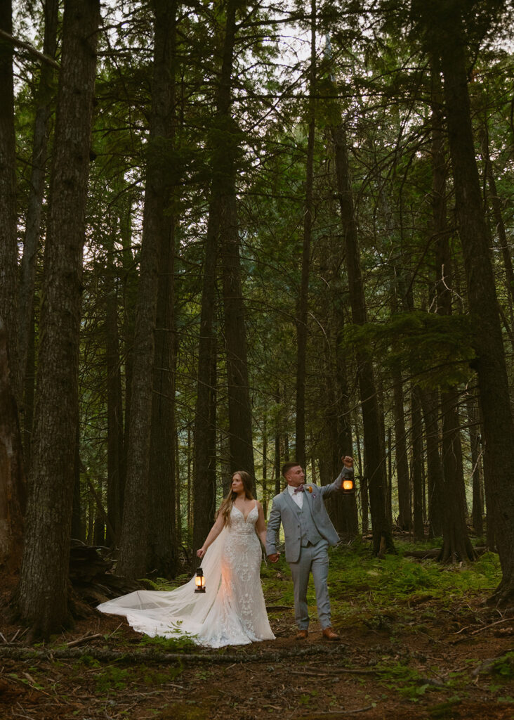 intimate elopement in glacier park
