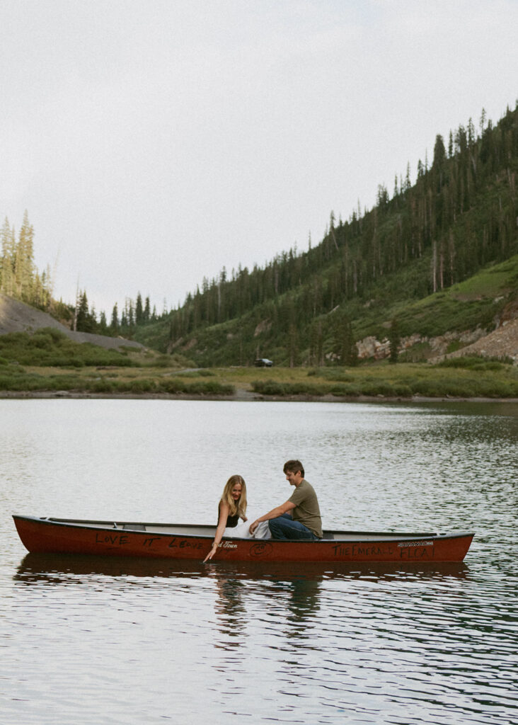 couple having the best time at their photoshoot