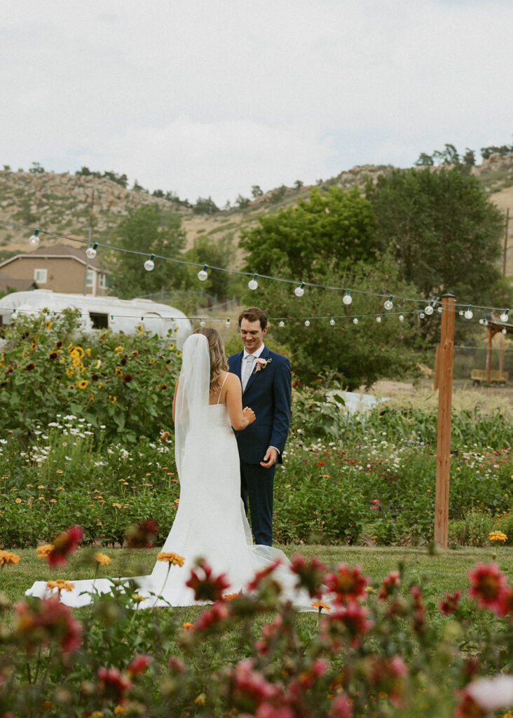 cute picture of the bride and groom at their dream wedding