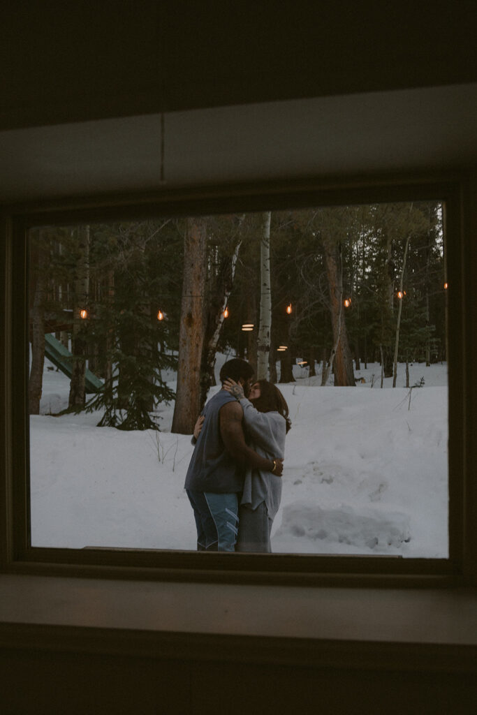 intimate winter couple photos in colorado