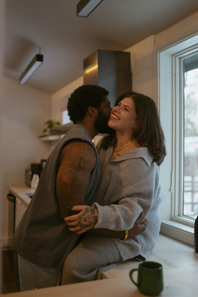 fun and playful couple portraits in colorado
