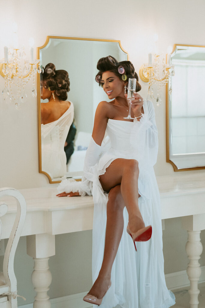 Bride before putting on her wedding dress