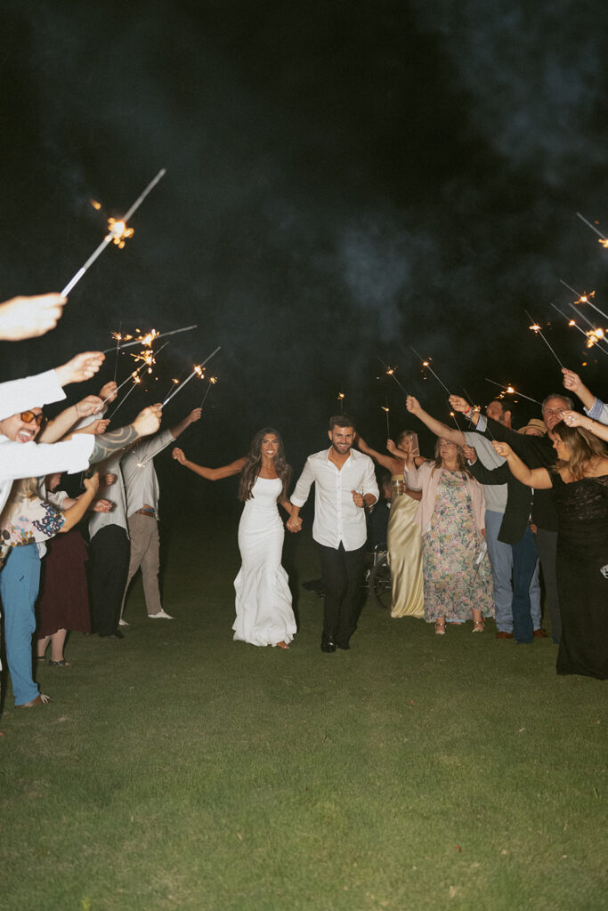 Newly married couple sendoff