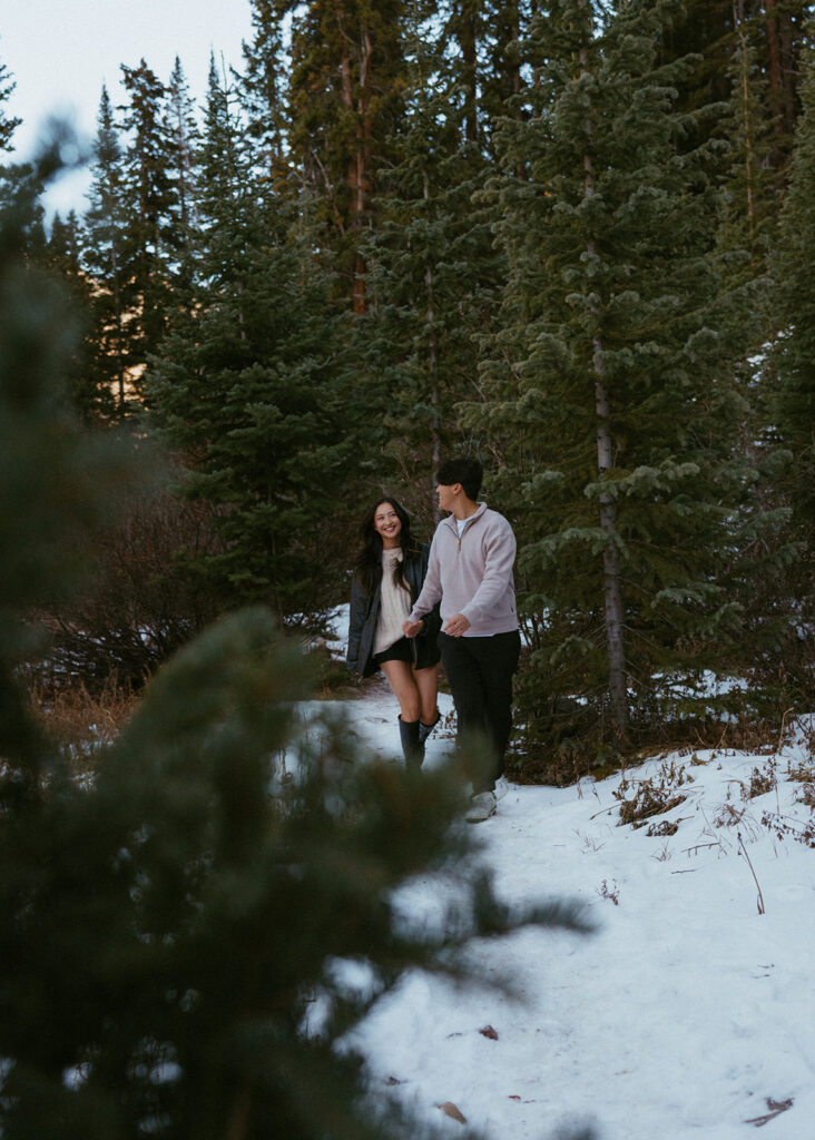 cute couple at their dream colorado session