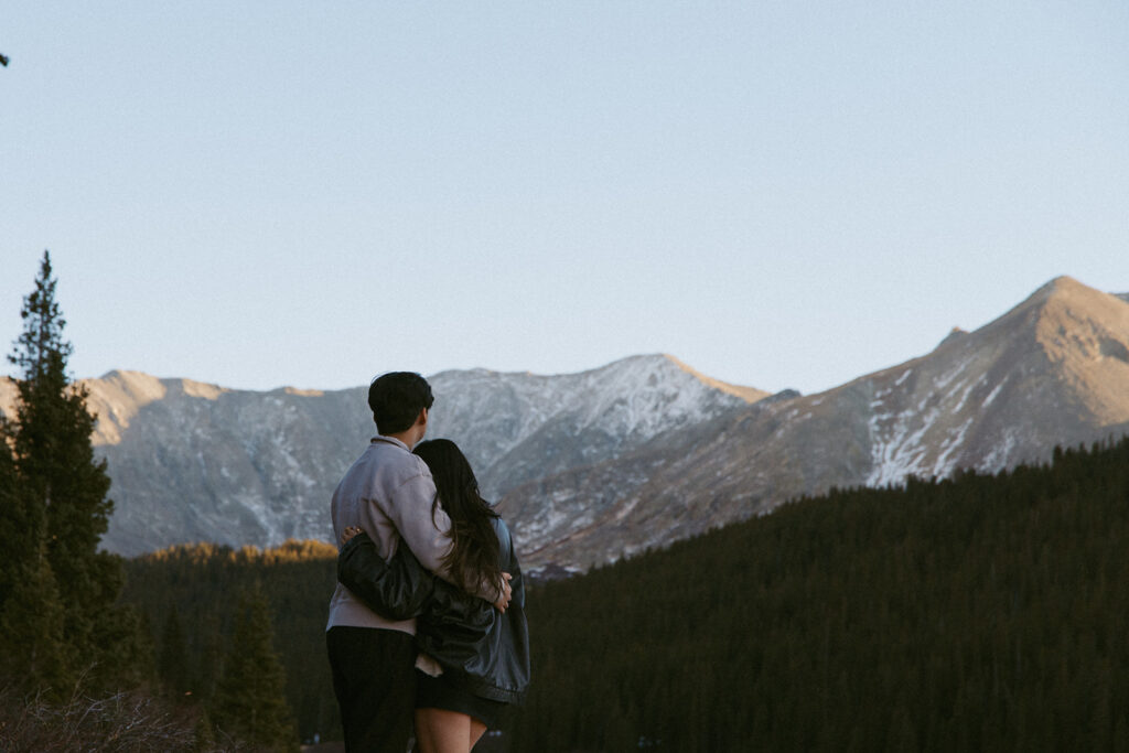 couple at their dream winter session in colorado
