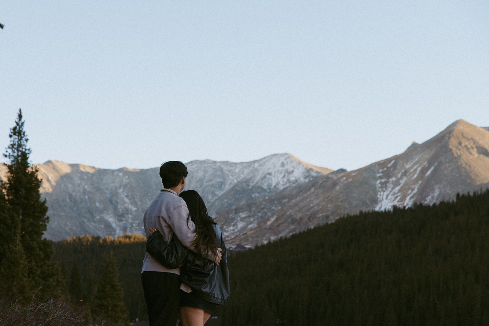 couple at their dream winter session in colorado