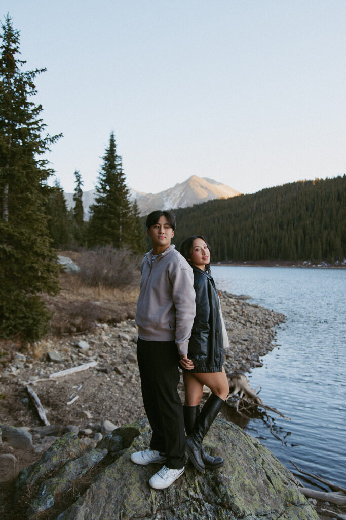 couple posing for the camera during their couple photos