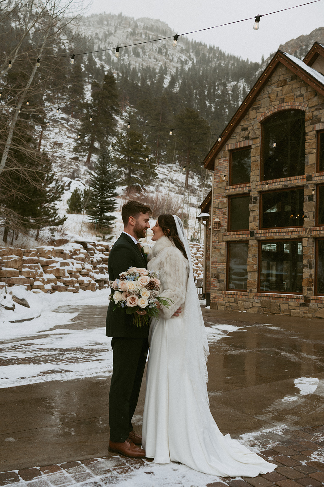 Cute picture of the bride and groom