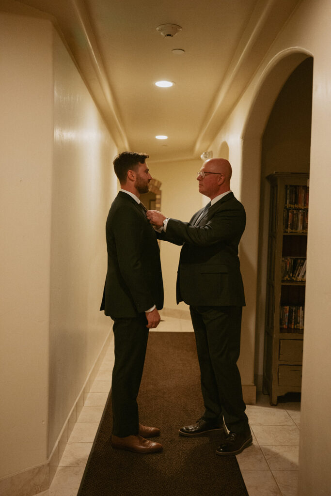 groom getting ready for his dream wedding ceremony