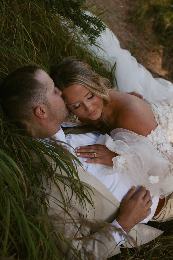 cute picture of the newlyweds at their dream bridal session