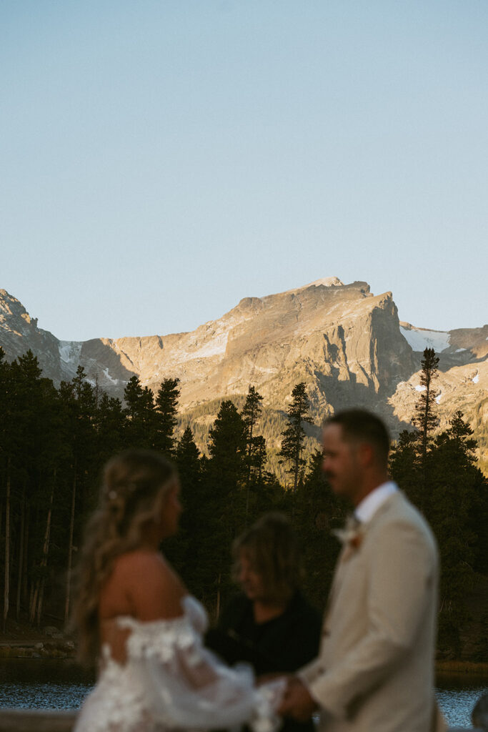 bride and groom at their intimate elopement ceremony
