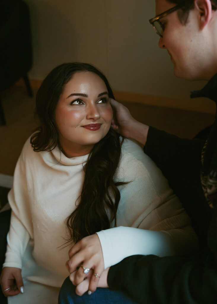 romantic and moody couple session in colorado