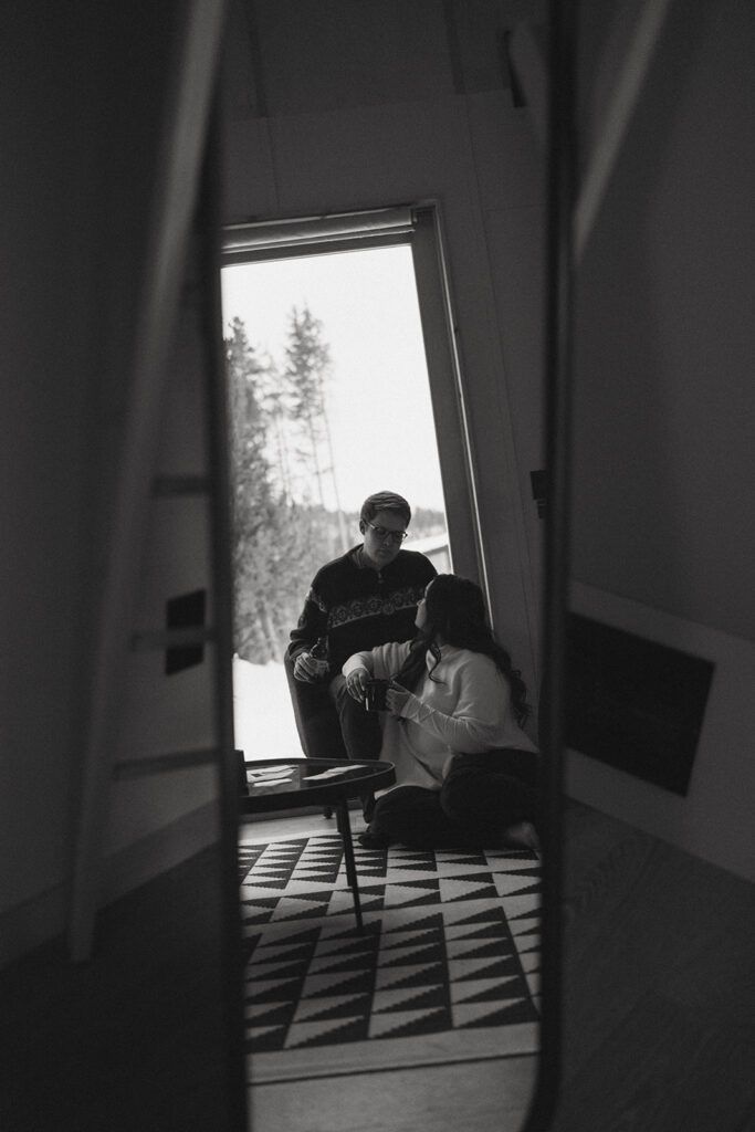 cozy couple portraits