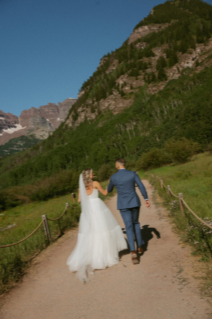 playful bridal portraits in colorado