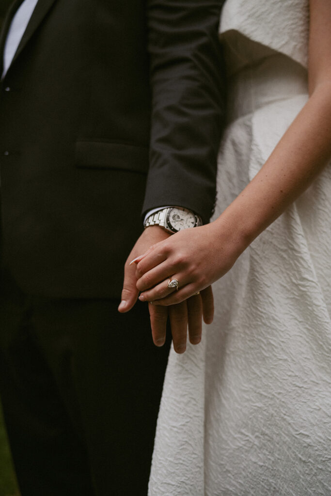 Stunning close-up shot of the wedding ring