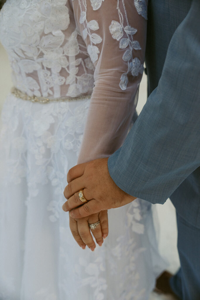 stunning closeup shot of the wedding rings