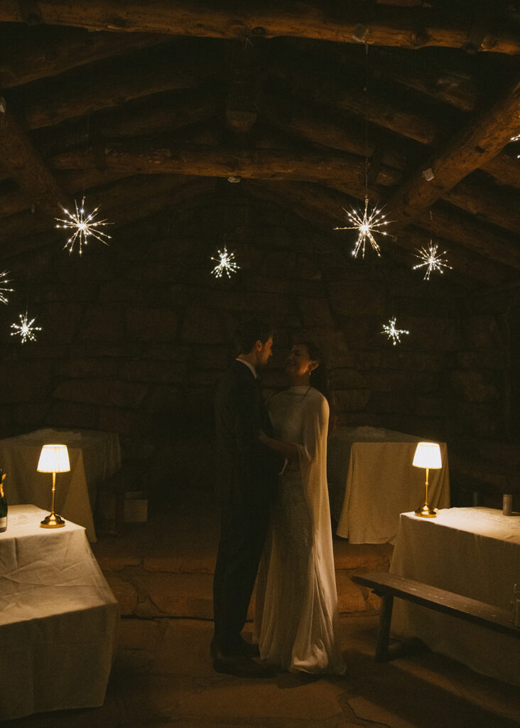 newlyweds at their dream reception