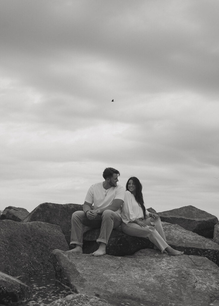 Romantic Vilano Beach Couples Photos on a Cloudy St. Augustine Evening