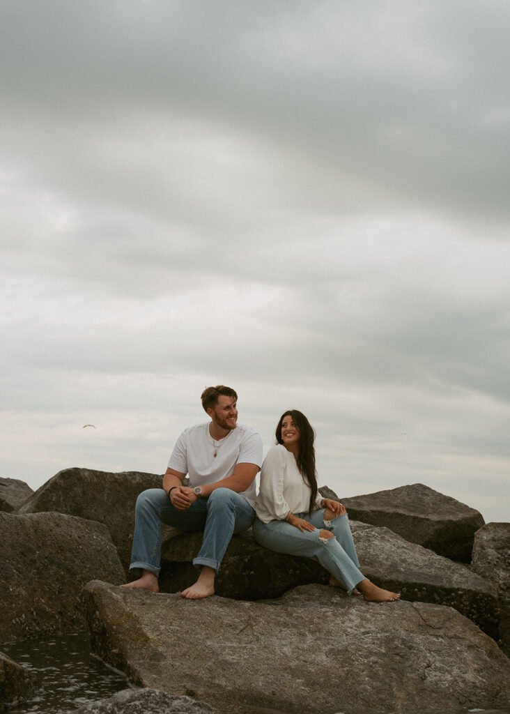 Romantic Vilano Beach Couples Photos on a Cloudy St. Augustine Evening