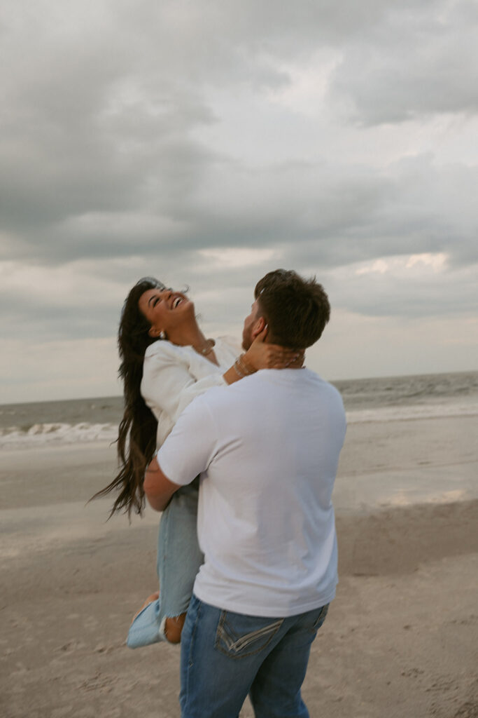 Romantic Vilano Beach Couples Photos on a Cloudy St. Augustine Evening